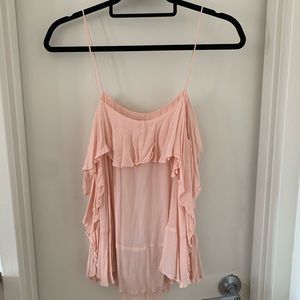 Free People Intimately Cascades Ruffle Tank